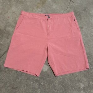 Johnnie O Mens 38 Dawn 2 Dusk Shorts Stretch Performance Chino Golf Malibu Red
